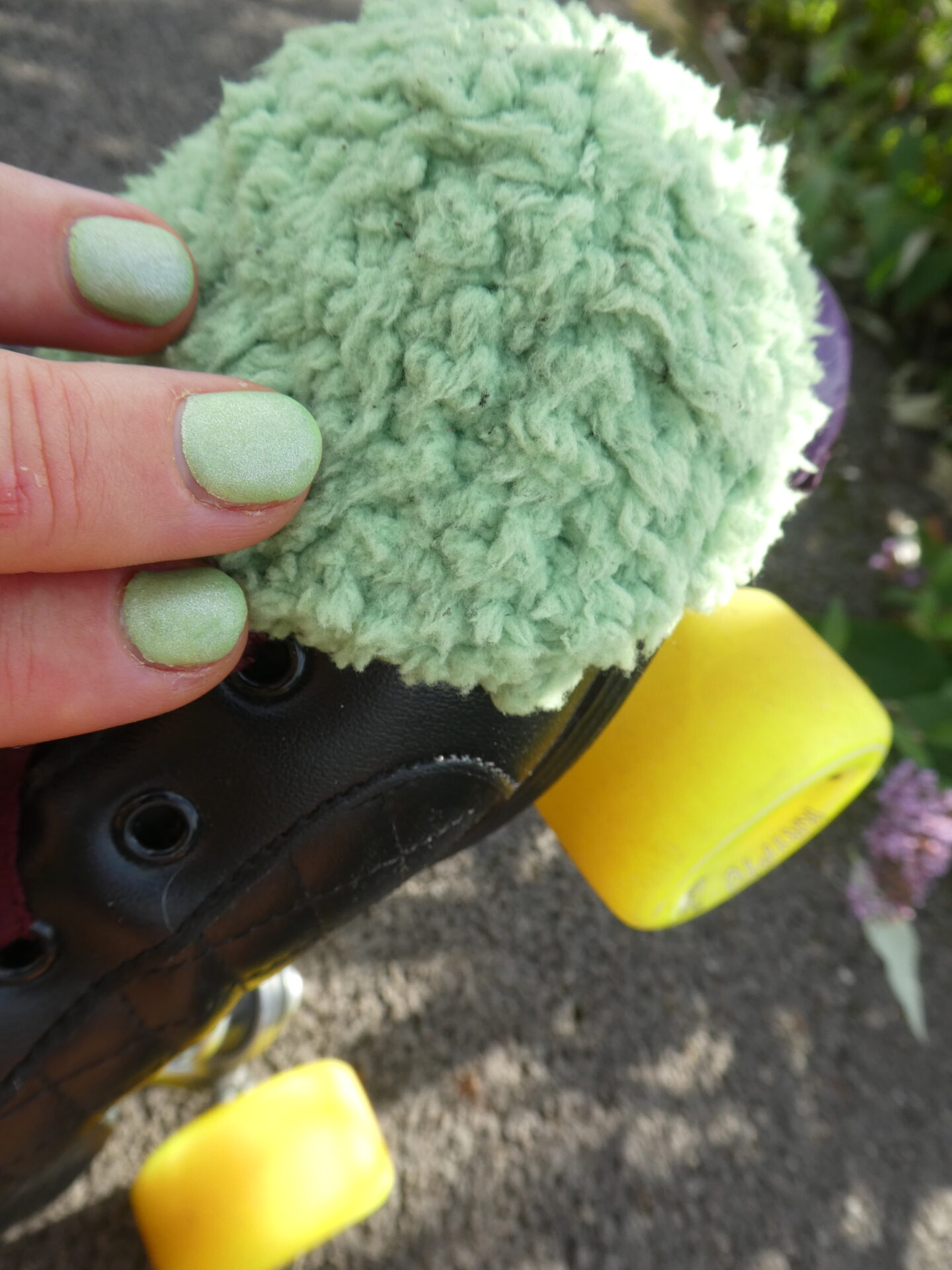 Fluffy Crochet Roller Skate Toe Guards A Free Pattern”